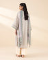Unstitched Women's Off White Lawn Printed Shirt Dupatta